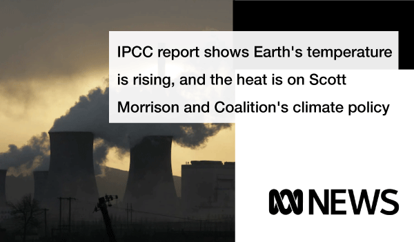 IPCC report shows rising Earth's temperature.