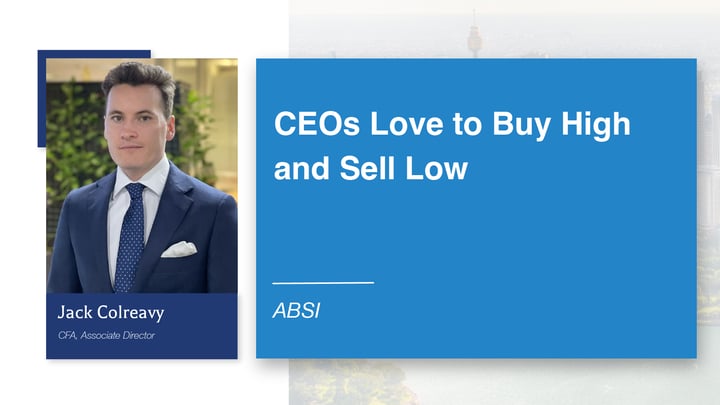 ABSI - CEOs Love to Buy High and Sell Low