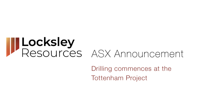 Locksley Resources Ltd (ASX:LKY) Drilling commences at the Tottenham Project