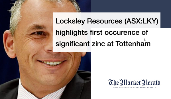 Locksley Resources (ASX:LKY) highlights first occurrence of significant zinc at Tottenham