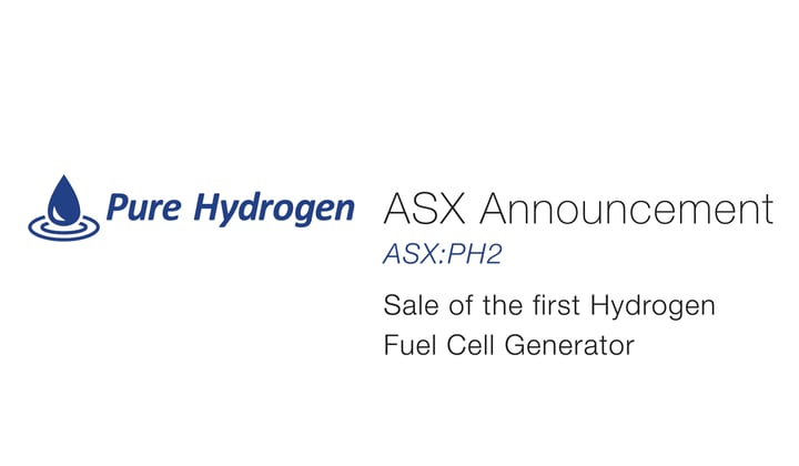 First Hydrogen Fuel Cell Generator Sale to PICAC