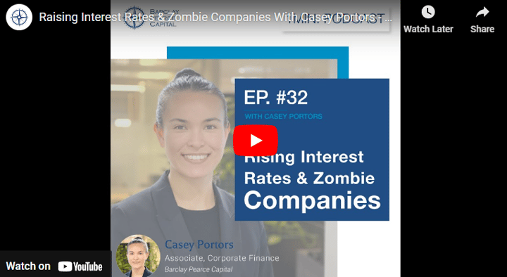 Raising Interest Rates & Zombie Companies With Casey Portors - 1 Minute Podcast Episode 32
