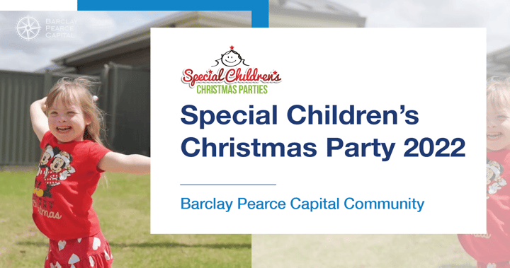 Barclay Pearce Capital Sponsors 2022 Children's Christmas Party