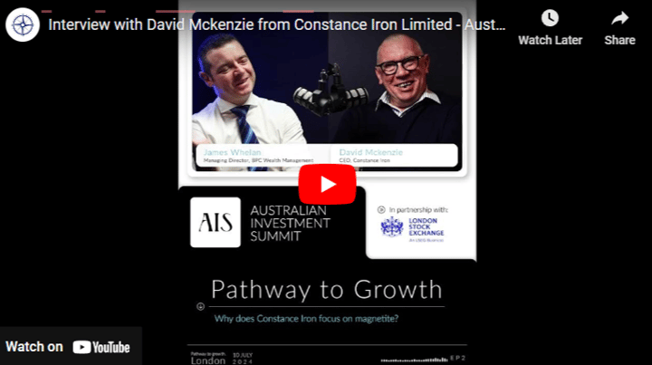 Interview with David Mckenzie from Constance Iron Limited - Australian Investment Summit - London
