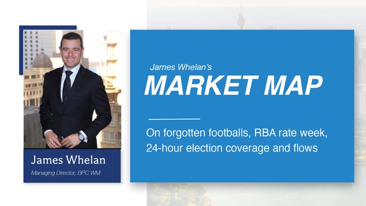 On forgotten footballs, RBA rate week, 24-hour election coverage and flows - Market Map with James Whelan